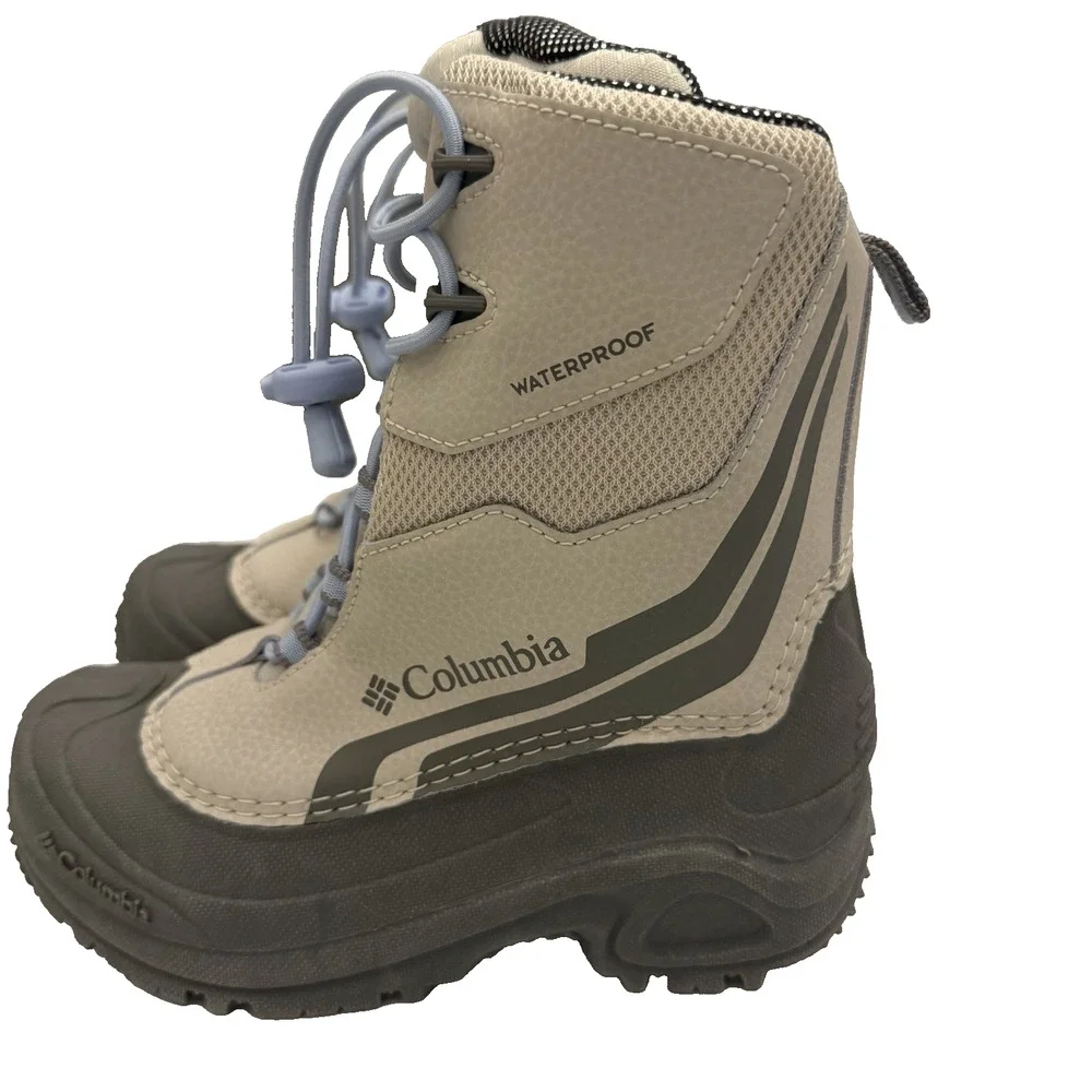 Columbia Youth Bugaboot Plus V Omni-Heat Waterproof Snow Boots Sz 2 Fawn